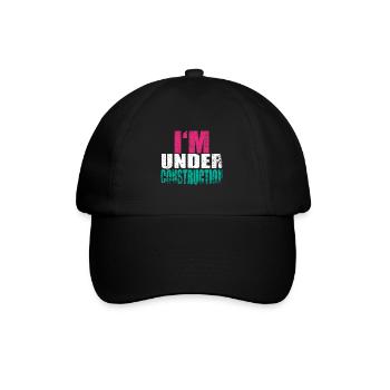 I'm Under Construction Fitness Gym Bodybuilding - Baseballkappe - Schwarz/Schwarz - Vorne
