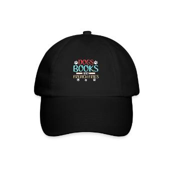 Dog Lover Gift Dogs Book Français Fries Gift for a - Casquette classique - noir/noir - Devant