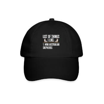 Miniature Australian Shepherd - Baseball Cap - black/black - Front