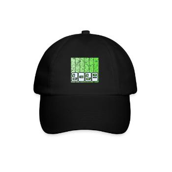 Jahr 2028 - Baseballkappe - Schwarz/Schwarz - Vorne