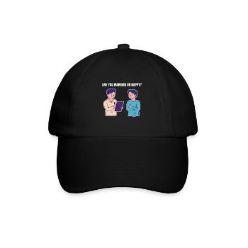 Father's Day Wedding Design - Baseball Cap - black/black - Front