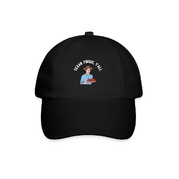 Essen in Texas Design für stolze Texaner - Baseballkappe - Schwarz/Schwarz - Vorne