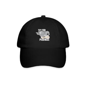Feed Pigeons Design für Taubenliebhaber - Baseballkappe - Schwarz/Schwarz - Vorne