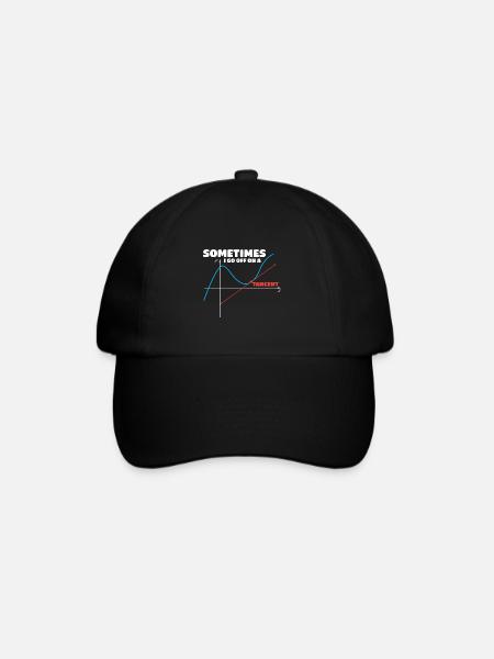 Humour mathématique Parfois, je prends la tangente - Casquette classique - noir/noir