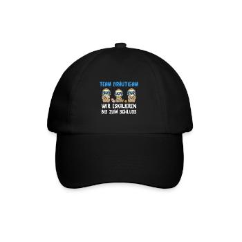 Team Bräutigam Wir Eskalieren Bis Zum Schluss - Baseballkappe - Schwarz/Schwarz - Vorne