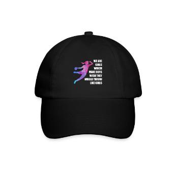 Frauen und Mädchen Handball Geschenkidee - Baseballkappe - Schwarz/Schwarz - Vorne