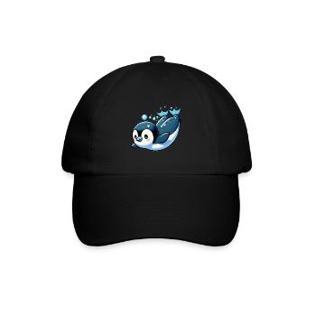 Cute Penguins Little Penguin Penguin Lover - Baseball Cap - black/black - Front