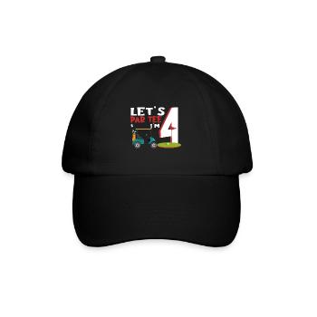 Geschenk für Minigolfspieler - Baseballkappe - Schwarz/Schwarz - Vorne