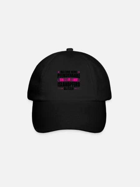 Islandpferd Pferd Pferde Geschenk - Baseballkappe - Schwarz/Schwarz