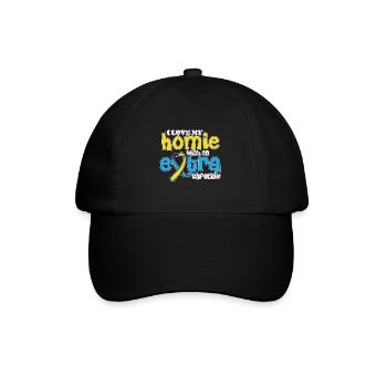 Love My With An Extra Chromie Down Syndrome - Baseballkappe - Schwarz/Schwarz - Vorne