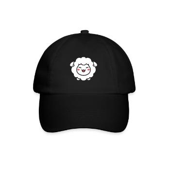 Schaf - Baseballkappe - Schwarz/Schwarz - Vorne