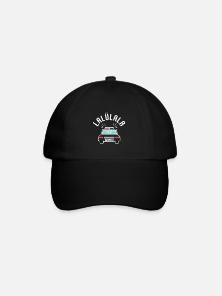 Polizei Kinder Polizeiauto Tatütata - Baseballkappe - Schwarz/Schwarz