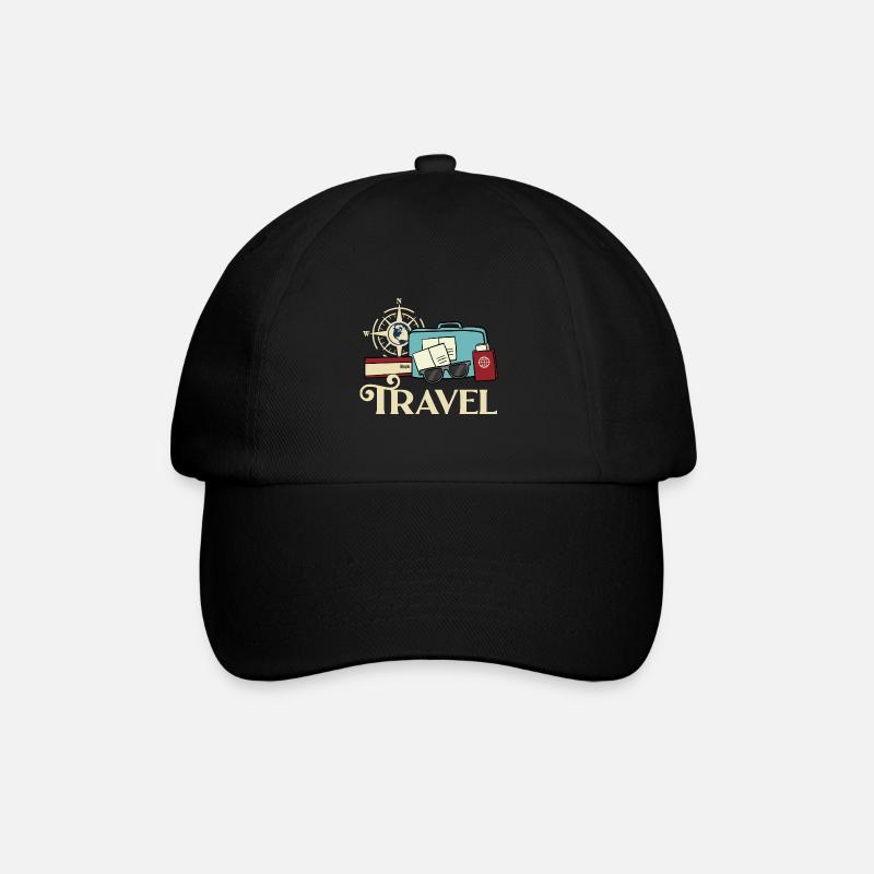 Auf Reisen - Baseballkappe - Schwarz/Schwarz