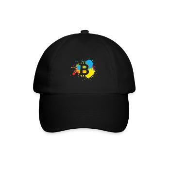 Bitcoin WatercolorBTC Crypto Moon - Baseball Cap - black/black - Front