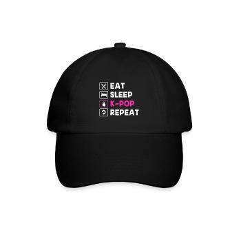 K-Pop - Baseballkappe - Schwarz/Schwarz - Vorne