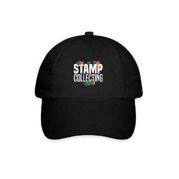 Stamps collect stamp collection - Baseball Cap - black/black - Front