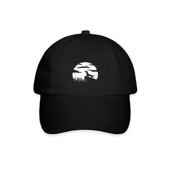 Teckel blaireau chien de la pleine lune - Casquette classique - noir/noir - Devant