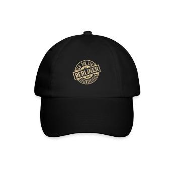 Ich bin ein Berliner aus Berlin Gesundbrunnen - Baseballkappe - Schwarz/Schwarz - Vorne