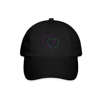 Heart Hearts Love Partenaire Partenariat Couple - Casquette classique - noir/noir - Devant
