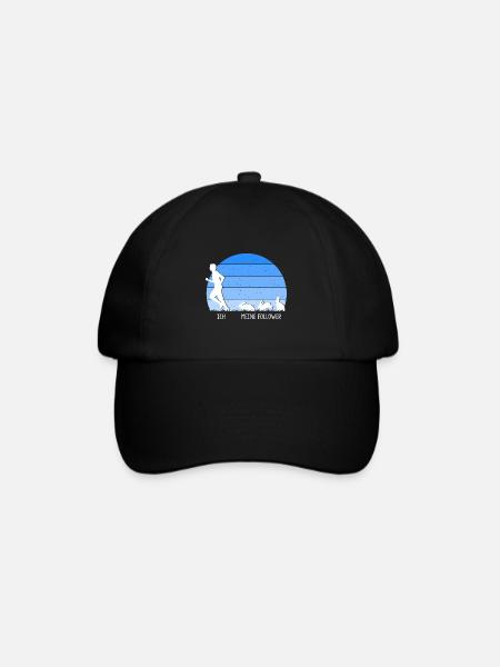 Ich Meine Follower Kaninchen Hasen Häschen Hase - Baseballkappe - Schwarz/Schwarz