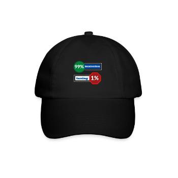 1% Tuning 99% Kontrollen - Baseballkappe - Schwarz/Schwarz - Vorne