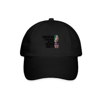 Irland Irisch Irische Wurzeln Geschenk - Baseballkappe - Schwarz/Schwarz - Vorne