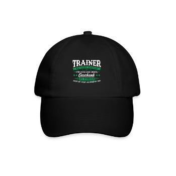 Trainer Sport Sportler Geschenk - Baseballkappe - Schwarz/Schwarz - Vorne