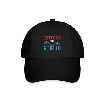 Tattoos are stupid tattoo artist tattoo tattooist - Baseball Cap - black/black - Front