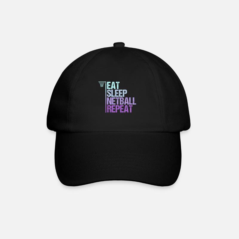 Netball Funny Netball Player - Baseball Cap - black/black