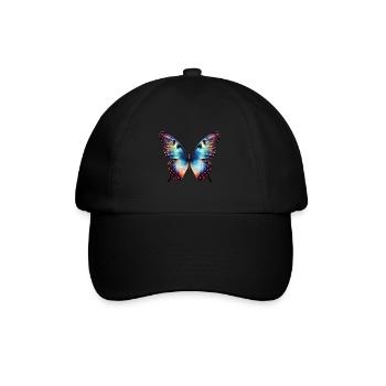 Papillon coloré dans toute sa splendeur - Casquette classique - noir/noir - Devant