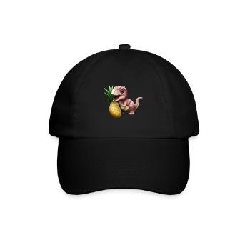 A sweet pineapple for the little dinosaur - Baseball Cap - black/black - Front