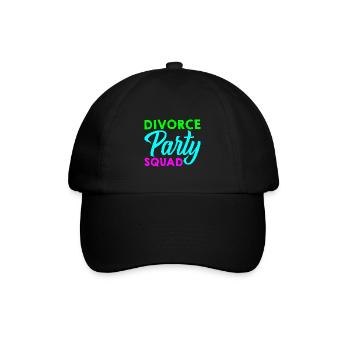 Divorce Party Squad - Baseballkappe - Schwarz/Schwarz - Vorne