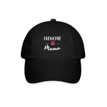 Frenchie Mama Französische Bulldogge Liebhaber Besitzer Geschenk Hund - Baseballkappe - Schwarz/Schwarz - Vorne