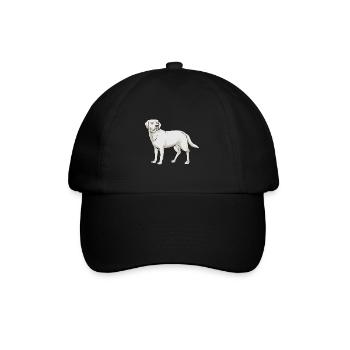 Labrador Retriever blanc Labrador Labrador blanc - Casquette classique - noir/noir - Devant