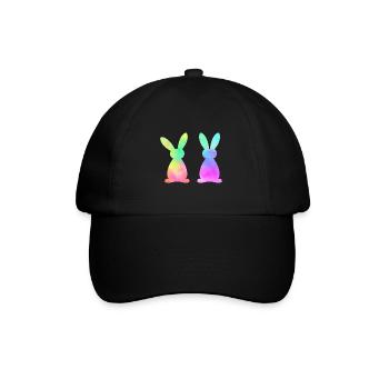 Lapins de Pâques colorés Aquarelle - Casquette classique - noir/noir - Devant