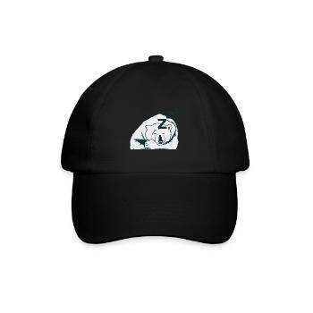 bear drawing zzz sleeps sleep hibernate 2703 o - Baseball Cap - black/black - Front