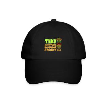 Hawaiianische Tiki Bar Hawaii Getränke Polynesian - Baseballkappe - Schwarz/Schwarz - Vorne