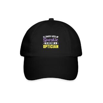 It takes a lot of shine to be an optician - Baseball Cap - black/black - Front