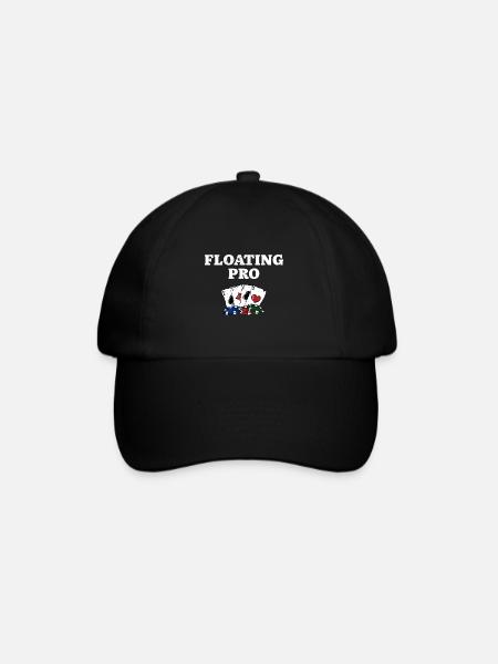 Floating Pro Poker Casino Poker Player Gambling - Baseballkappe - Schwarz/Schwarz