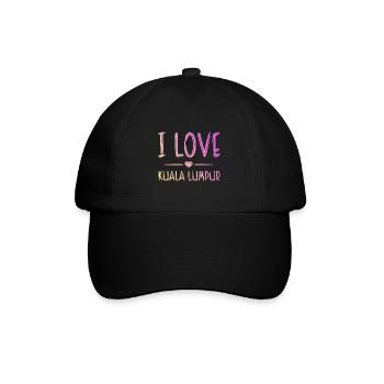 I Love Kuala Lumpur - Baseballkappe - Schwarz/Schwarz - Vorne