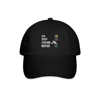 Joueur de jeu de sports de curling Curling Stones Ice - Casquette classique - noir/noir - Devant