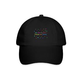 Ändern Sie Ihre Freunde - Baseballkappe - Schwarz/Schwarz - Vorne