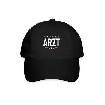 Arzt Beruf - Baseballkappe - Schwarz/Schwarz - Vorne