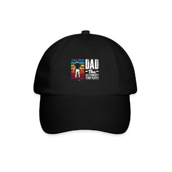 Dad The Ultimate Teamplayer Fathers Day Baseball - Baseballkappe - Schwarz/Schwarz - Vorne