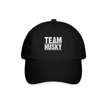 Dog Husky - Baseball Cap - black/black - Front