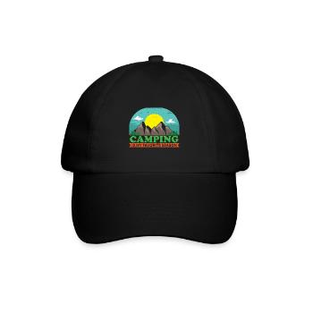 Camping ist meine Lieblingssaison - Baseballkappe - Schwarz/Schwarz - Vorne