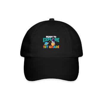 First Day Of School Day Ready to Explore 1st - Baseball Cap - black/black - Front