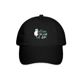 Drôle de chat Apparel Halloween Miaou Je suis un chat Duh - Casquette classique - noir/noir - Devant