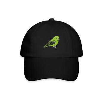 Niedlicher kleiner Wellensittich - Baseballkappe - Schwarz/Schwarz - Vorne