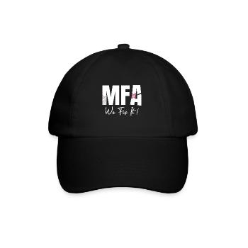 Arzthelferin We Fix It MFA - Baseballkappe - Schwarz/Schwarz - Vorne